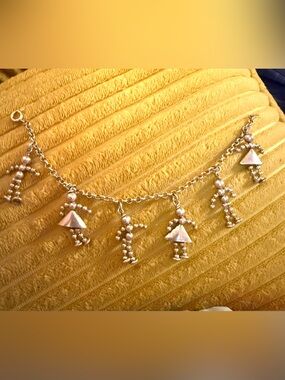 Sterling Silver Child Charm Bracelet - Silver